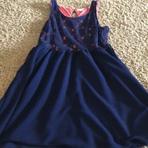 Navy and pink dress